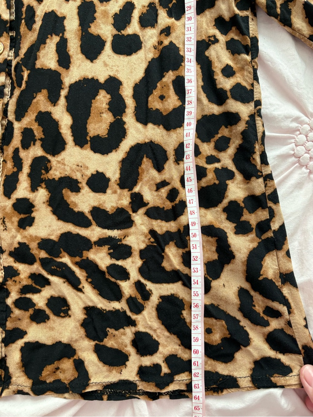 Trendy Leopard Print Shirt – 100% Viscose | Vintage Style, size M-L - Picture 5 of 10